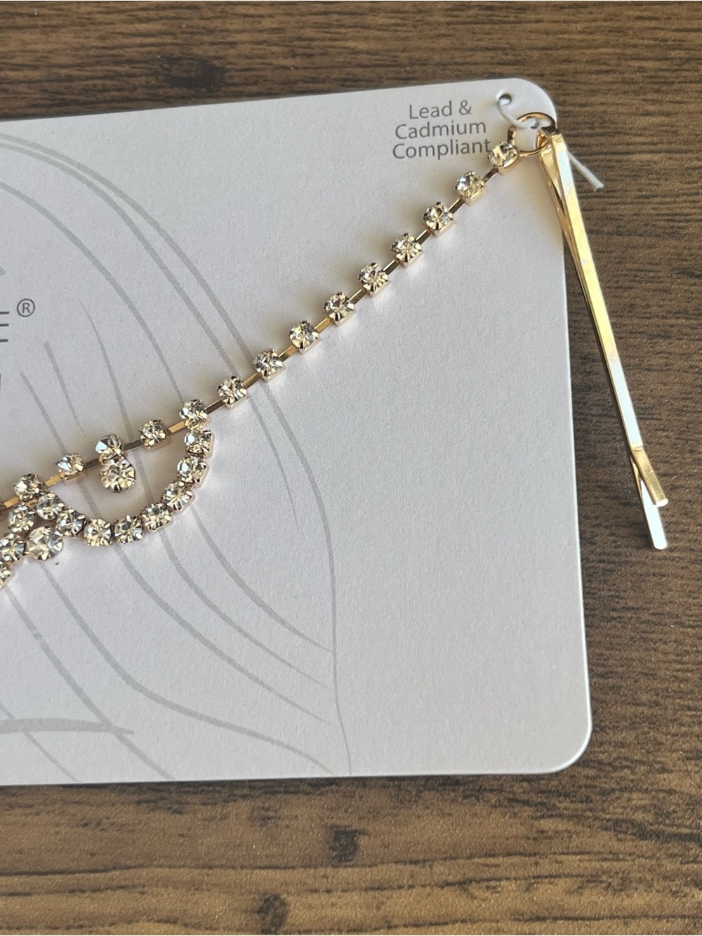 Crystal Avenue Goldtone Rhinestone Head Chain. NEW - Picture 5 of 5